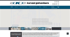 Desktop Screenshot of korvestgalvanisers.com.au