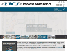 Tablet Screenshot of korvestgalvanisers.com.au